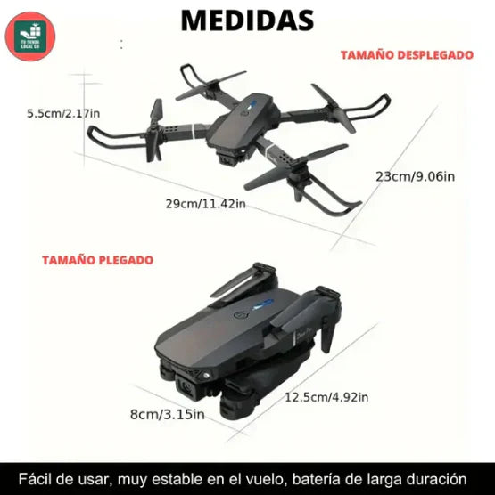 Dron Militar E88 PRO MAX [CÁMARA 4K]